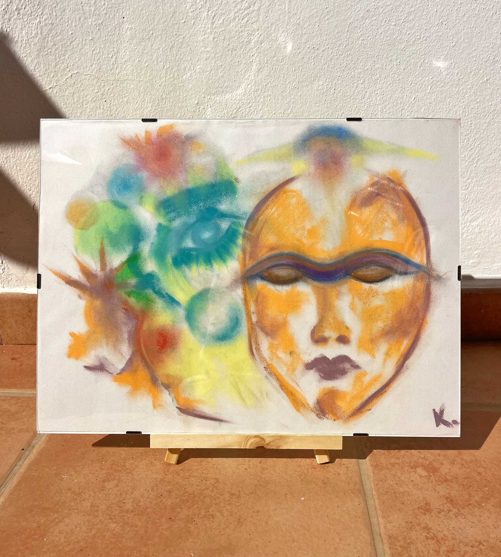 Oil pastel portrait 16