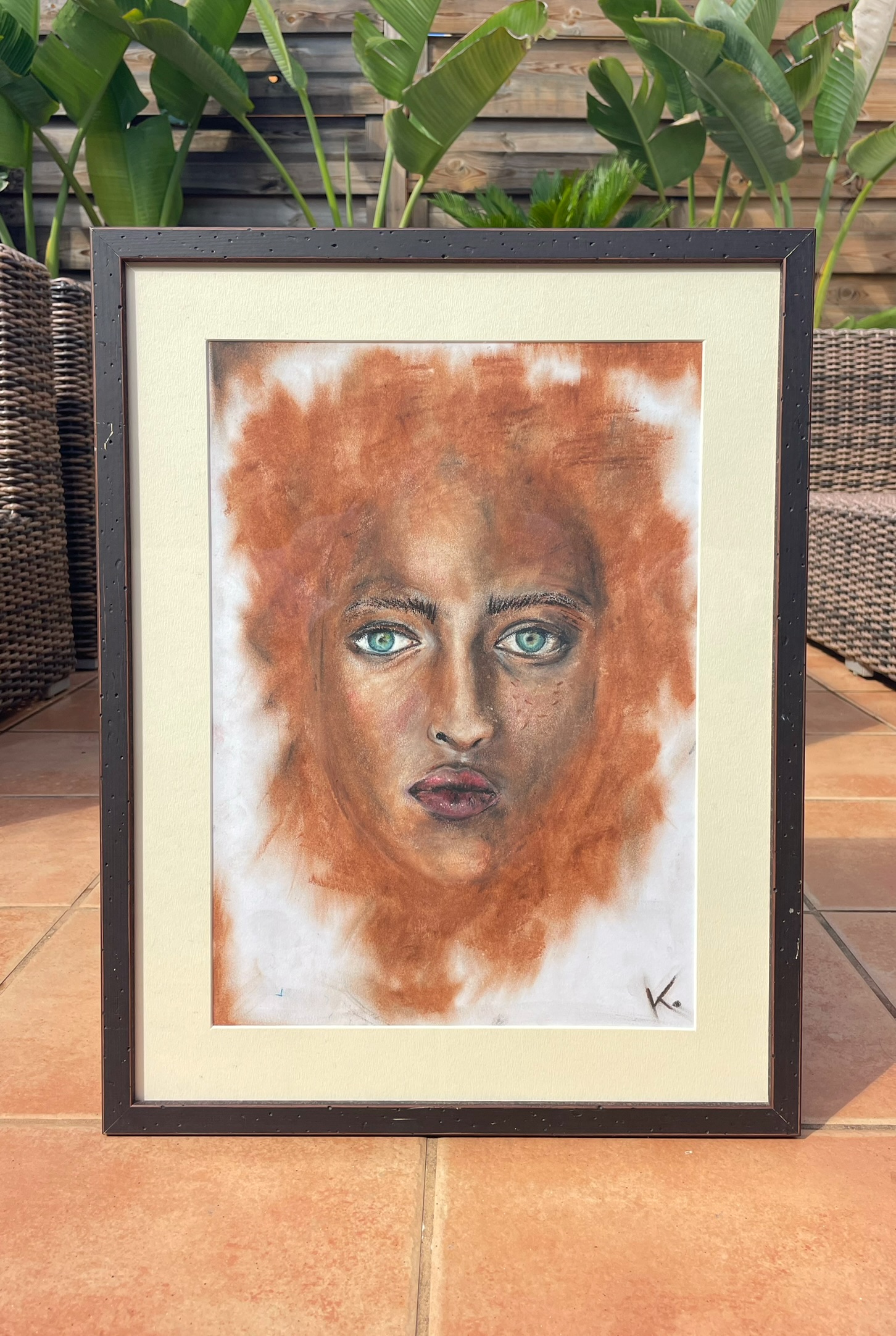 Oil pastel portrait 10