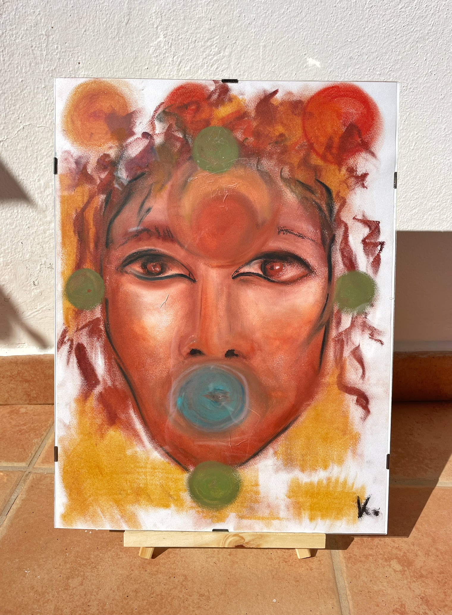 Oil pastel portrait 14